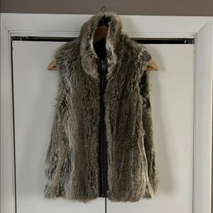 Women's Faux Fur Vest - Gray